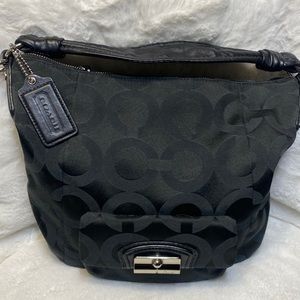Coach Kristin Black/Silver Hobo Bag